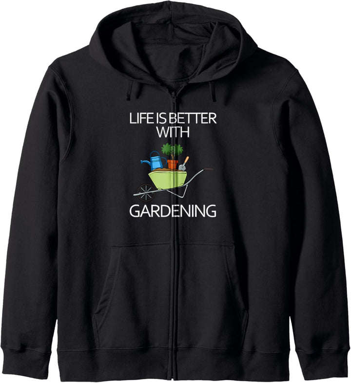 Gartenarbeit Gärtner im Garten Lustiger Spruch Kapuzenjacke