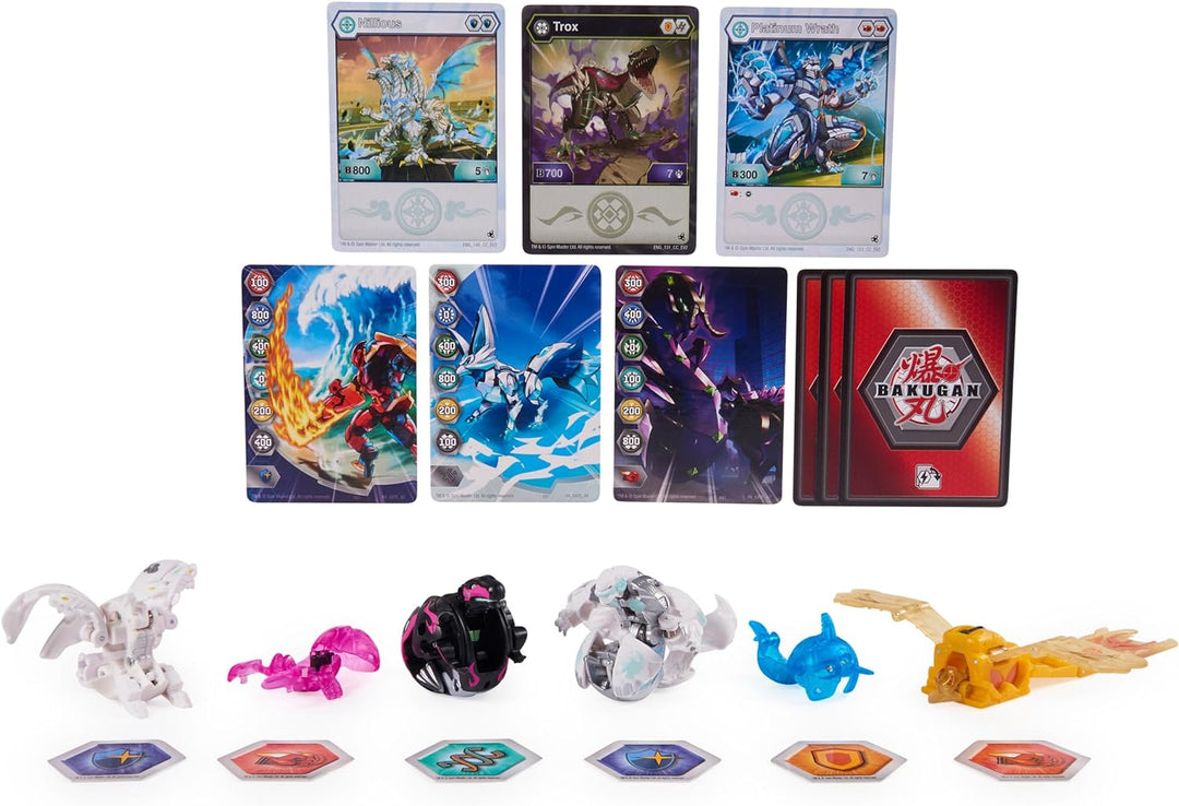 BAKUGAN 'Evolutions' Battle Strike 6er Pack mit 1 Platinum Ball (Haos Wrath), 2 Basic Balls (Darkus