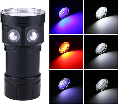 Tauchlampe , Tauchen Taschenlampe 18000 Lumen IPX8 Scuba Dive Lichter 500M Unterwasser LED Taschenla