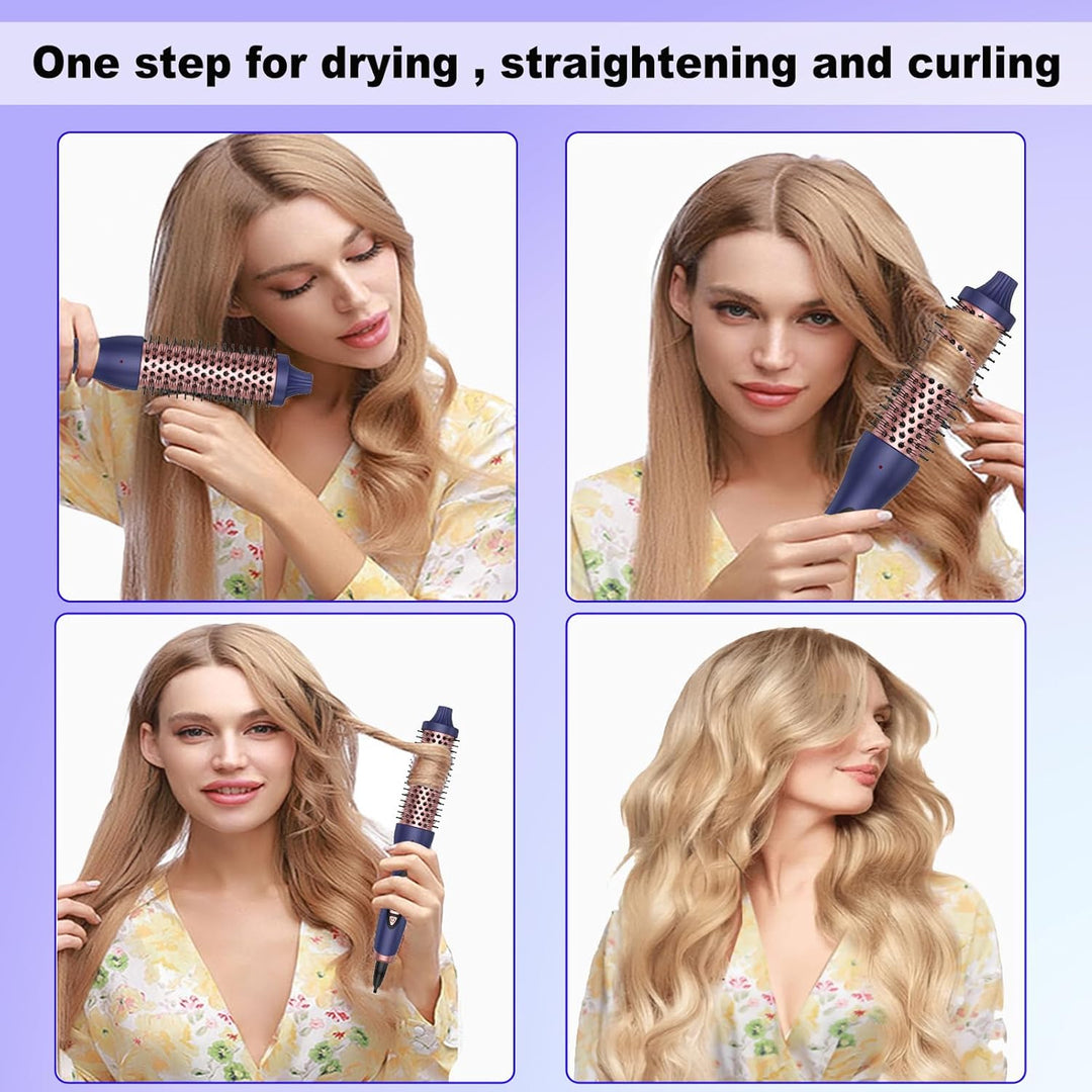 Thermal Brush 38mm, Thermobürste Wärmebürste 3 in 1, UKLISS Lockenbürste LCD-Anzeige 120-210℃, Rundb