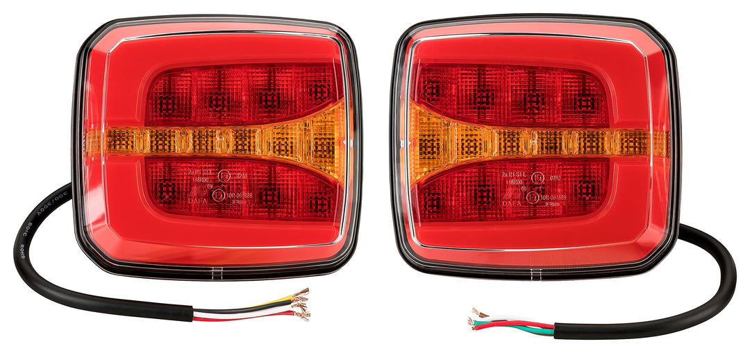 3D Look LED Rückleuchten 12-24 Volt mit E4 Prüfzeichen 29 LEDs je Leuchte Rücklicht Beleuchtung 4 Fu