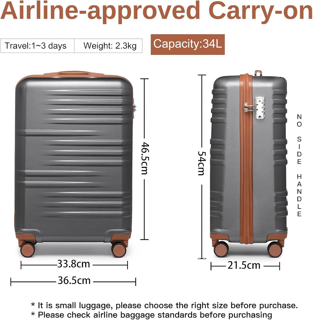 British Traveller Handgepäck Koffer Reisekoffer Handgepäck Hartschalenkoffer 54 * 36.5 * 21.5cm mit