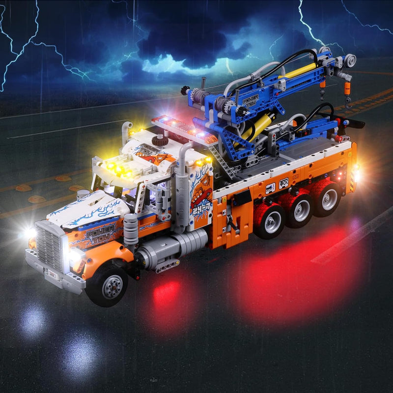 cooldac Led Beleuchtungsset für Lego Technic Schwerlast-Abschleppwagen Modellbauset, Lego Technik Kr