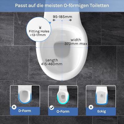 WOLTU Toilettendeckel,WC Sitz mit Absenkautomatik,klodeckel Antibakterieller WC Sitz,Fast Fix Toilet