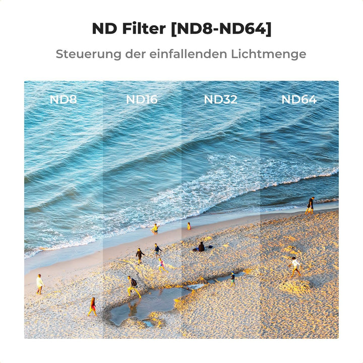 K&F CONCEPT Avata 2 ND Filter Set, ND8 ND16 ND32 ND64 Filter 4 Stück kompatibel mit DJI Avata 2 ND8+