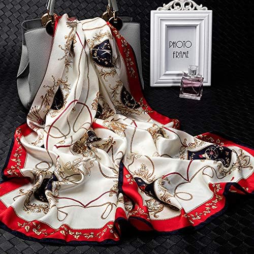 ANDANTINO Damen Lang Schals L 1 - rot & marineblau, L 1 - Rot & Marineblau
