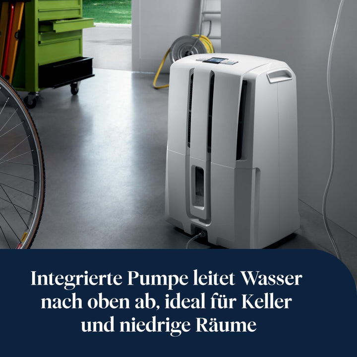 De'Longhi Luftentfeuchter Tasciugo Ariadry DD230P – elektrischer und mobiler Raumentfeuchter mit Pum
