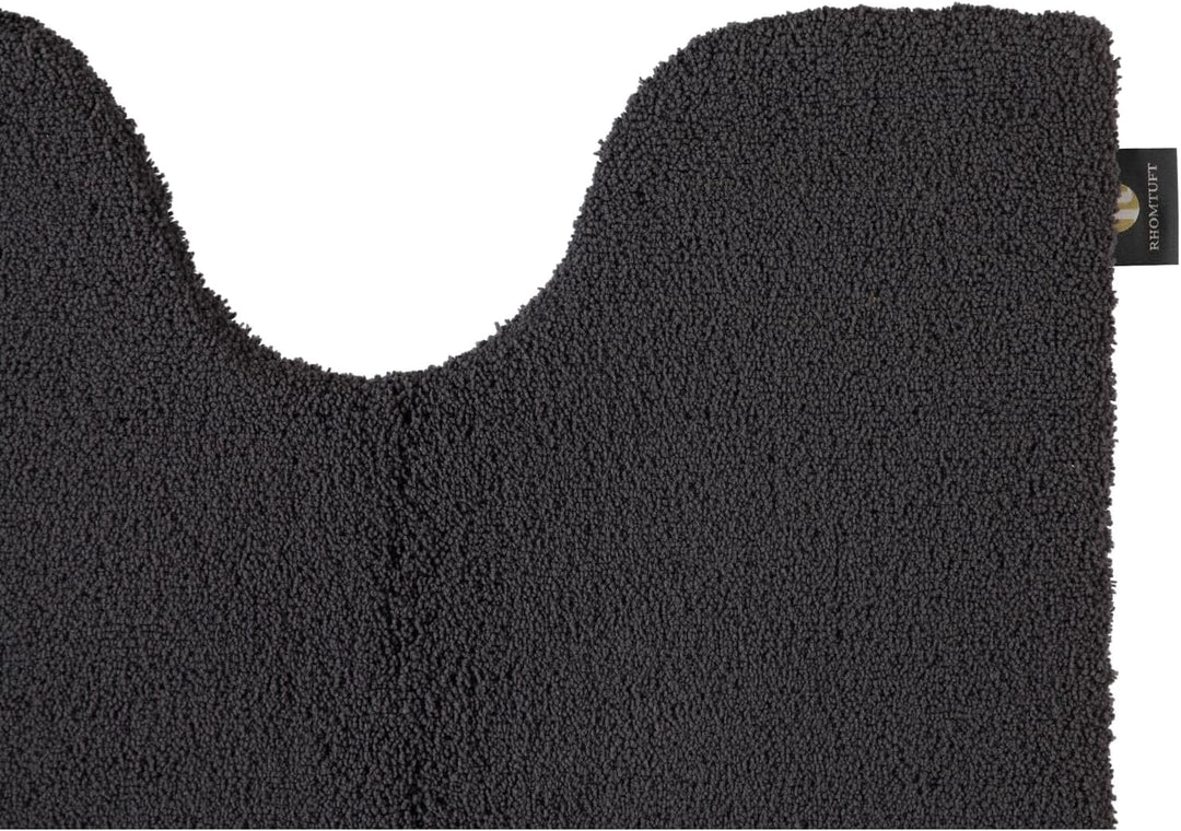 Rhomtuft Badteppiche Square Zinn - 02 Toilettenvorlage mit Ausschnitt 55x60 cm, Toilettenvorlage mit