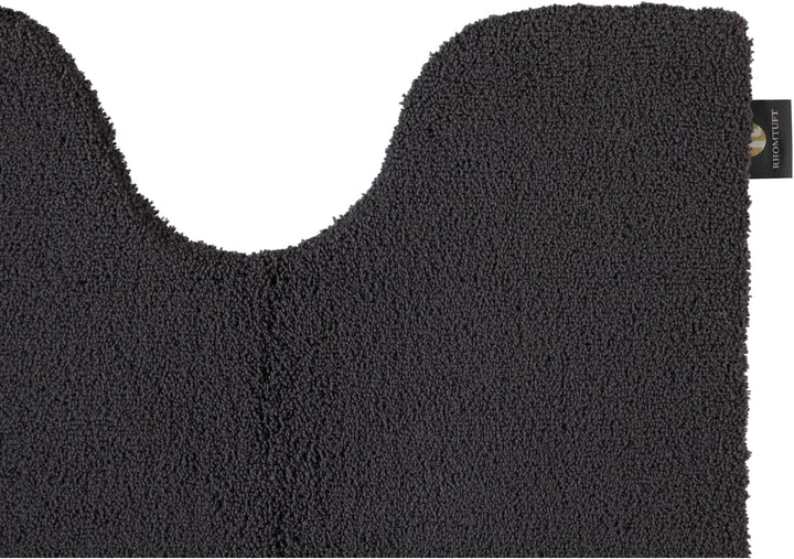 Rhomtuft Badteppiche Square Zinn - 02 Toilettenvorlage mit Ausschnitt 55x60 cm, Toilettenvorlage mit