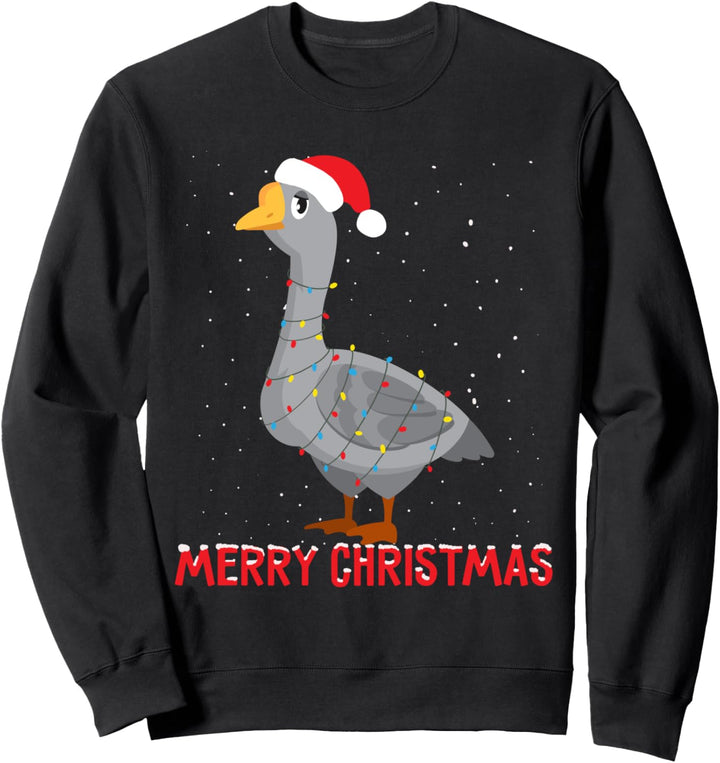 Weihnachtsbaumlichter mit niedlichen Gänsemotiven Sweatshirt