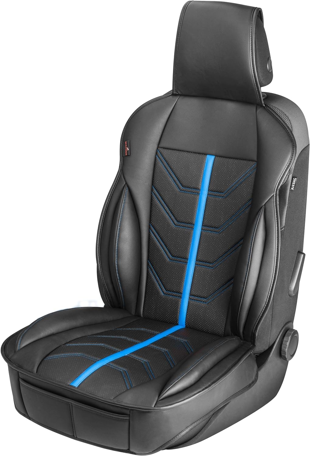 Walser Premium Sitzauflage Auto Kimi, Sitzschoner Auto schwarz/blau, Vergleichssieger* Auto Sitzaufl