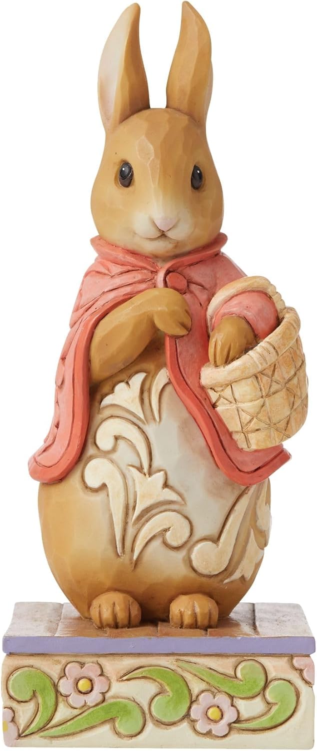 Enesco Jim Shore Beatrix Potter Flopsy Figurine Good Little Bunny, 5.75 in H x 2.5 in W x 2.75 in L