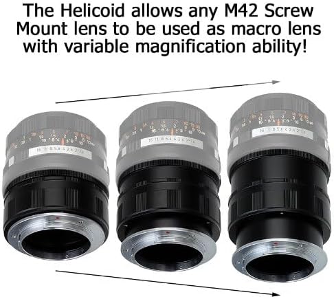 Fotodiox Macro Lens Mount Adapter Compatible with M42 Type 2 and Select Type 1 Lenses on Sony E-Moun