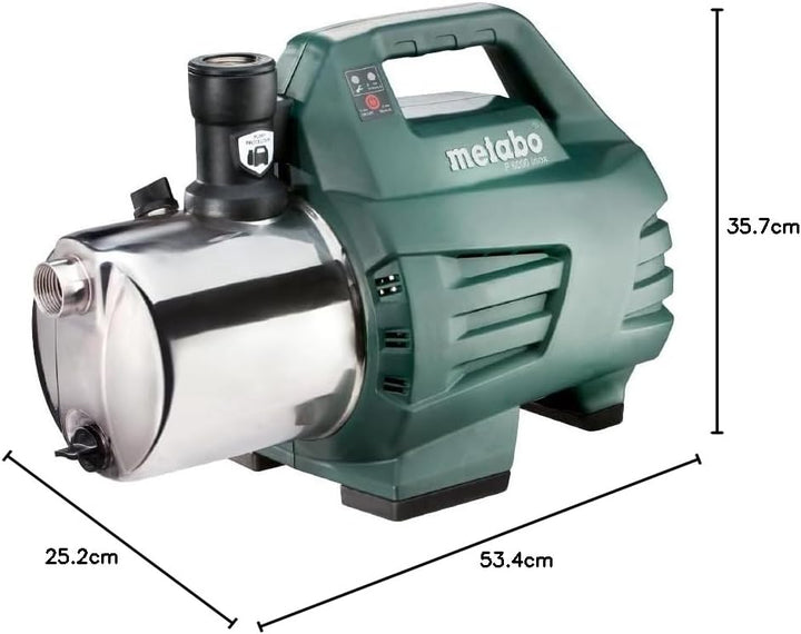 Metabo Gartenpumpe P 6000 Inox (600966000) Karton, Nennaufnahmeleistung: 1300 W, Max. Fördermenge: 6