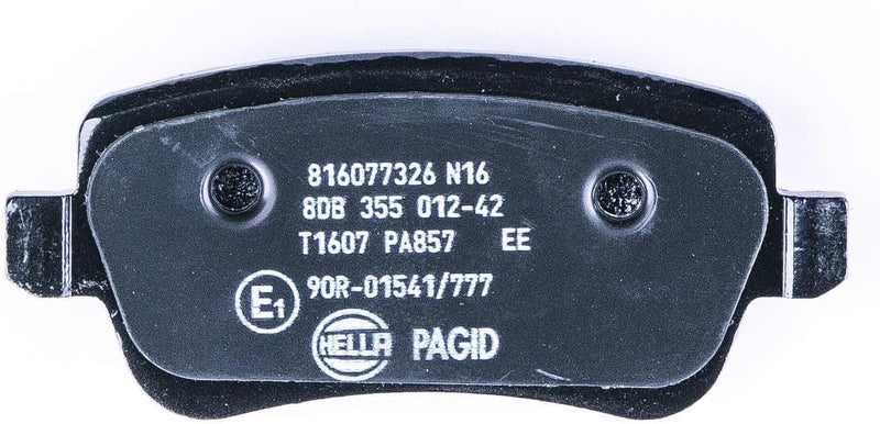 HELLA PAGID 8DB 355 012-421 Bremsbelagsatz - T1607 - Dicke/Stärke: 16.8mm - Bremssystem: Lucas - nic