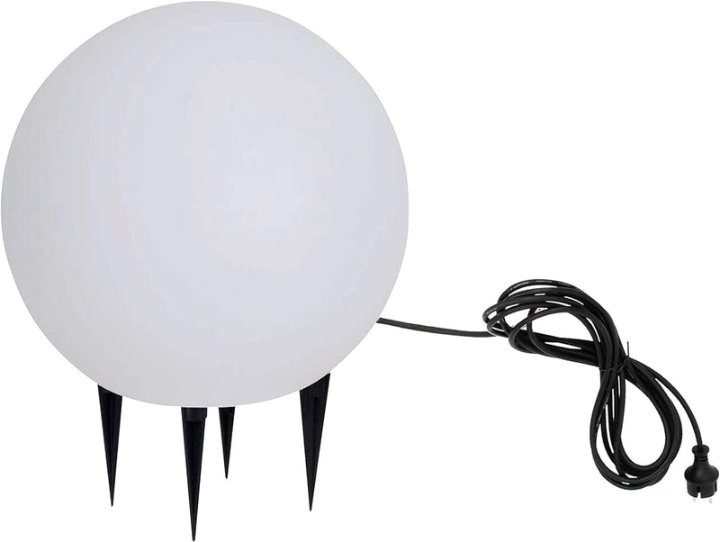 Trango 1er Set 250WB IP65 Gartenkugel in Weiss matt 25cm Durchmesser inkl. je 1x E27 LED Leuchtmitte