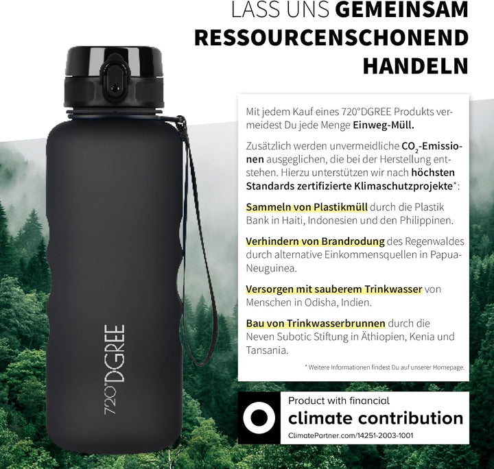 720°DGREE Trinkflasche 1,5l “uberBottle“ +Früchtebehälter - BPA-Frei, Auslaufsicher - Wasserflasche