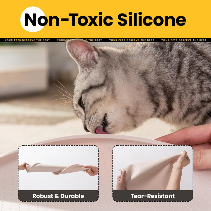 Conlun Napfunterlage Hund,1,2cm Hohe Ränder Futtermatte Katzen zur Vermeidung von Verschüttungen,BPA