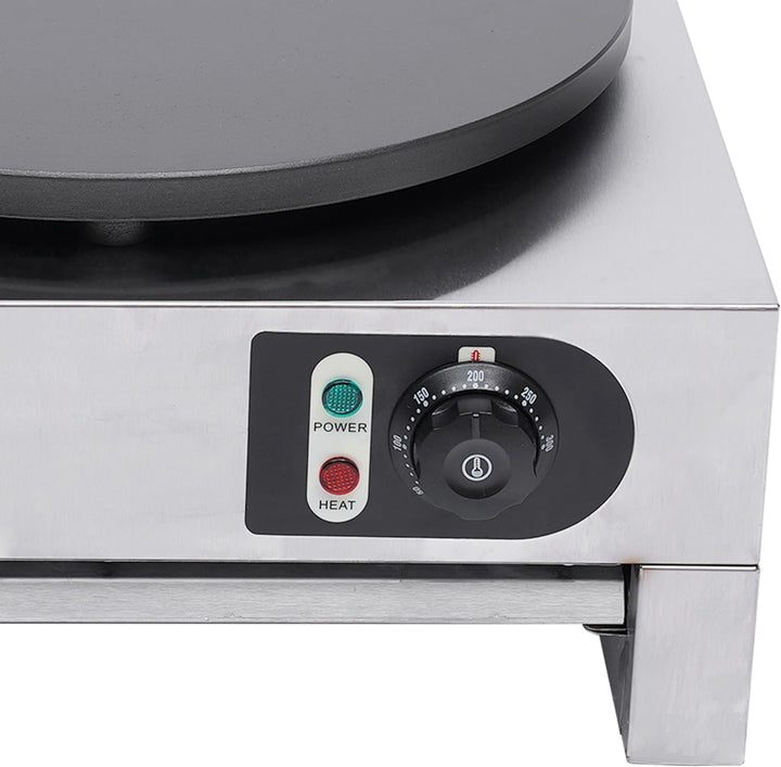 Profi Crepes Maker Maschine Ø 40cm Rund Edelstahl Crepes Gerät 3000W Küchengerät,Crepesmaker Crepesg
