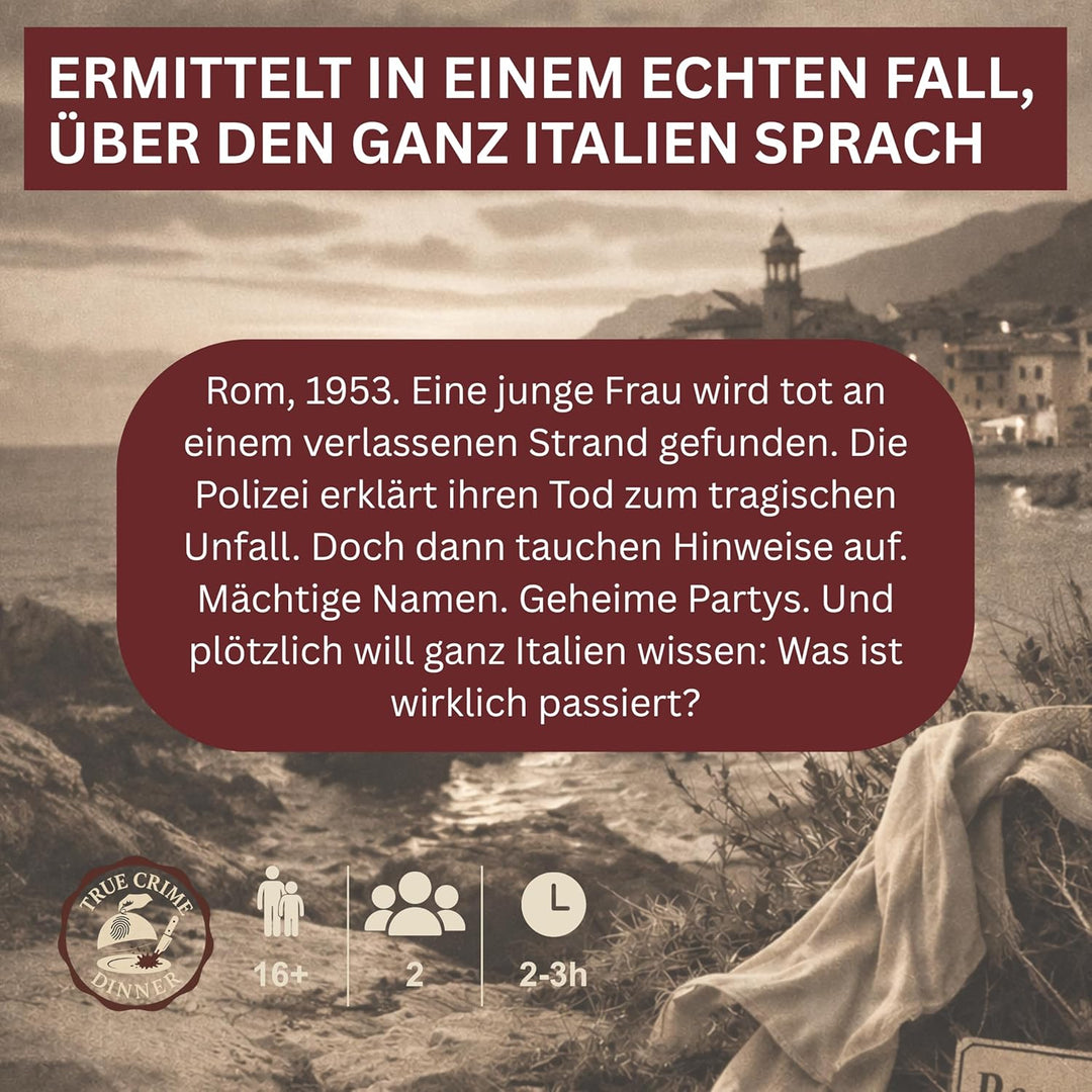 Krimidinner 2 Personen La Dolce Vita - Krimi Dinner Date Night Edition - Krimispiel für Erwachsene,