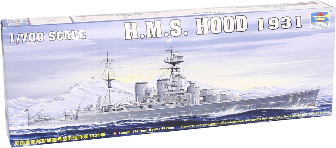 Trumpeter 05741 Modellbausatz HMS HOOD 1931