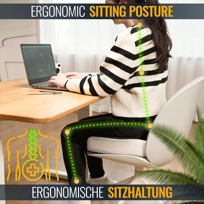 RICOO Ergonomisches Sitzkissen Orthopädisch Steissbeinkissen, Sitzerhöhung SK-U0110 Stuhlkissen gege