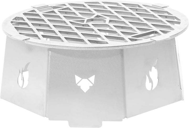 Grillrost für Wok Aufsatz und Feuerplatte mit Loch Ø 30 cm | aus massivem 6,0 mm Edelstahl | Made in