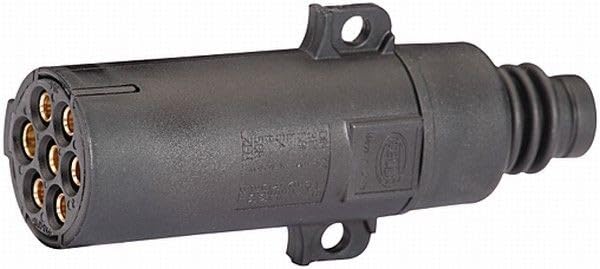 HELLA 8JA 008 084-001 Stecker - 24V - 7-polig - Stecker: Schraubkontakt - Kunststoff - DIN/ISO: 1185