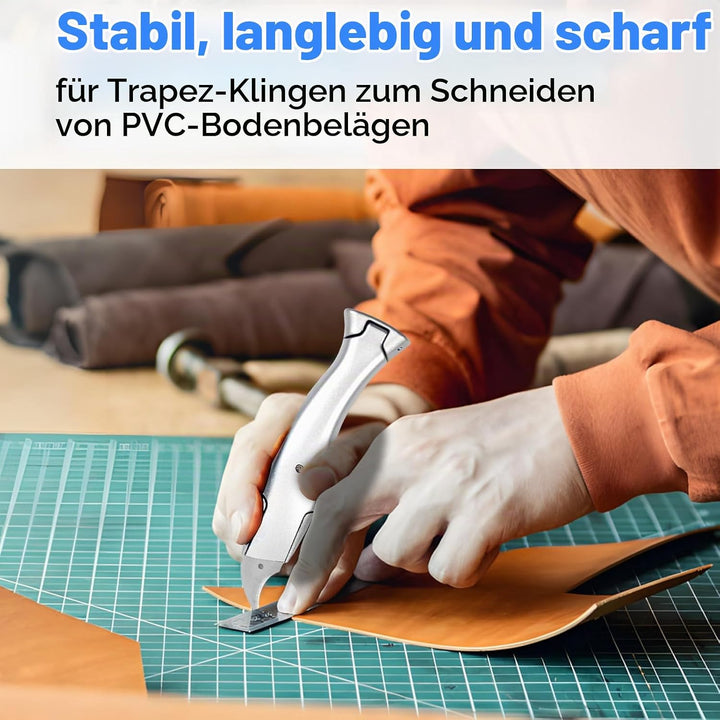 Teppichmesser Hakenklinge, Teppichmesser Profi mit 8 Stück Ersatzklingen, Cuttermesser Teppich, Cutt