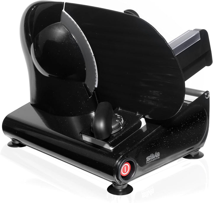 Silva Allesschneider elektrisch AS 520 - Schneidemaschine Brot und Wurst 0-15mm schwarz, 150W Metall