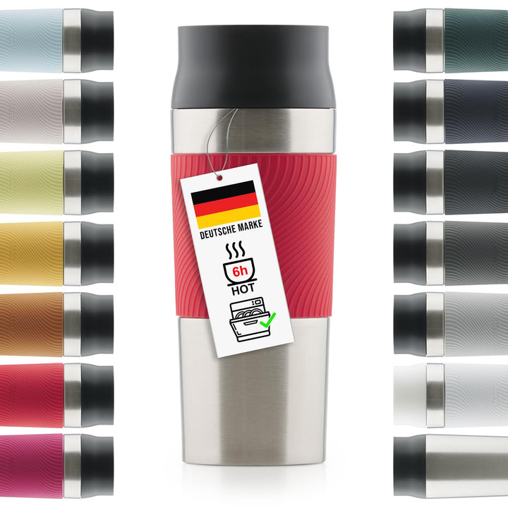 Blumtal Thermobecher 500 ml - Kaffeebecher to go aus Edelstahl - auslaufsicherer Isolierbecher kalt/