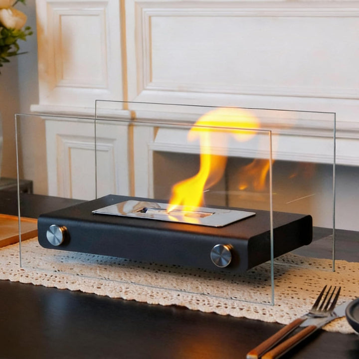 Feuerstelle Für Den Tisch | Tragbarer Windgeschützter Terrassenofen | Rechteckige Feuerstelle Mit Ei