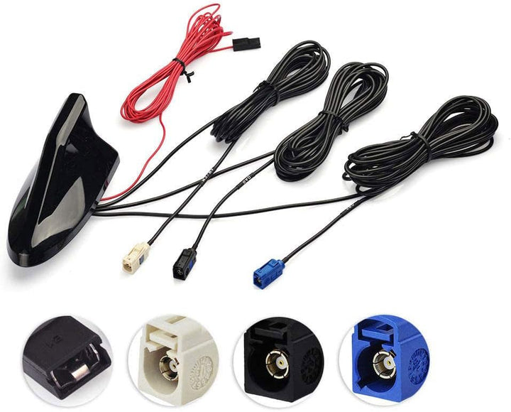 Eightwood DAB/DAB+ Antenne Autoradio Antennensplitter DAB Fakra Adapter AM/FM GPS Dachantenne Signal