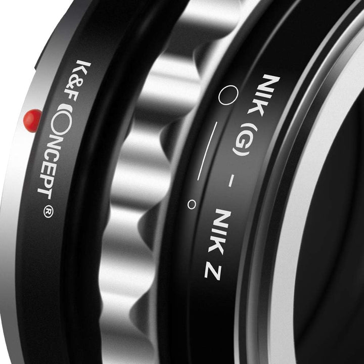 K&F Concept Nikon G-NIK Z Bajonettadapter Objektiv Ring für Nikon G/F/AI/D Objektive auf Nikon Z 7 u