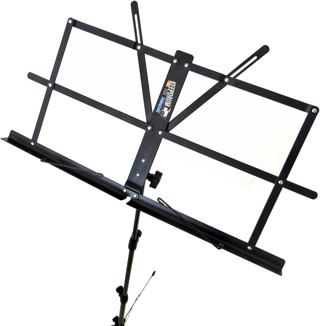 keepdrum MUS2BK Notenständer mit Tasche einfacher Aufbau Schwarz