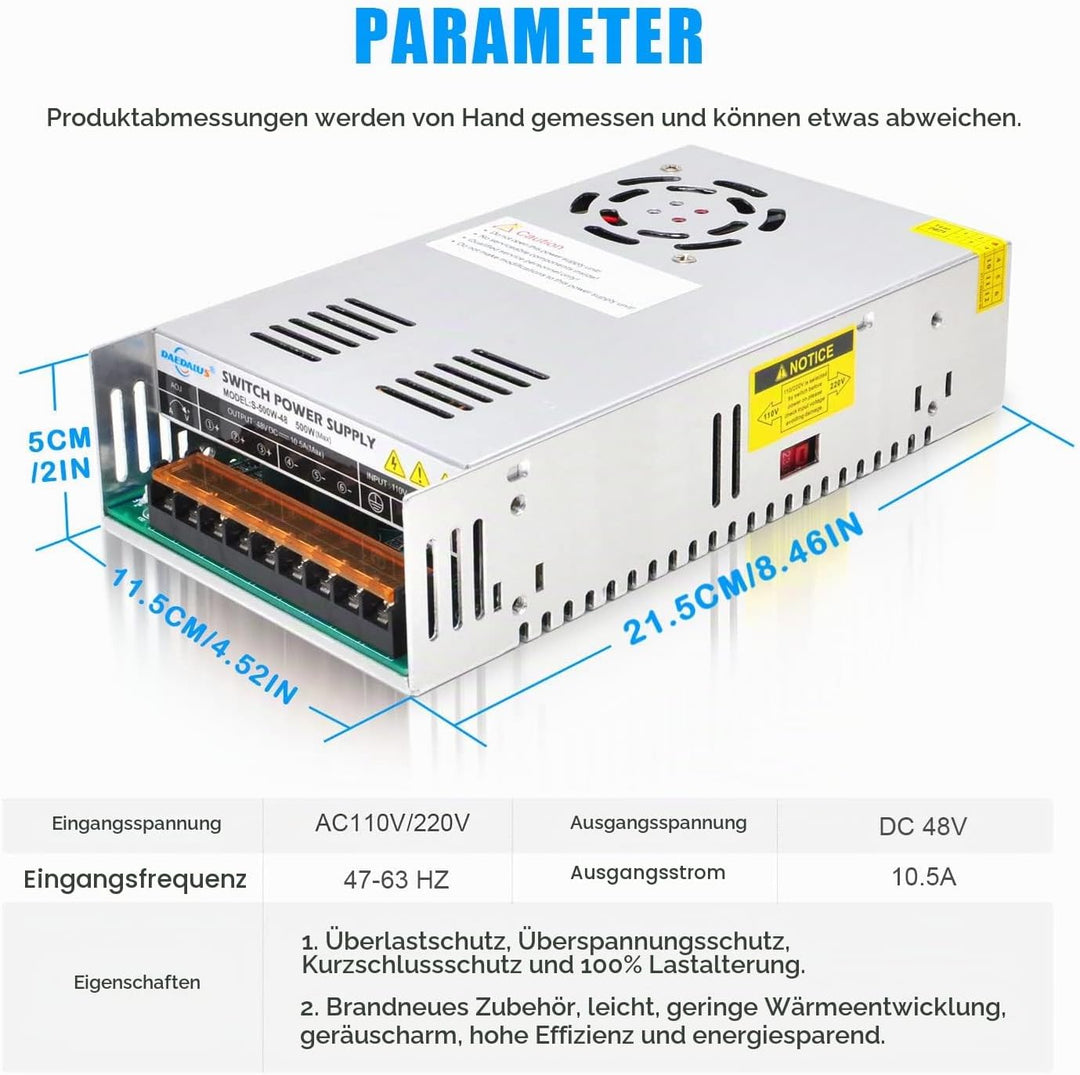 Daedalus CNC Bürstenloser Spindelmotor Kit, 500w, ER11, 48V DC, 12000RPM ER11 500w Er11 Kit, ER11, 6