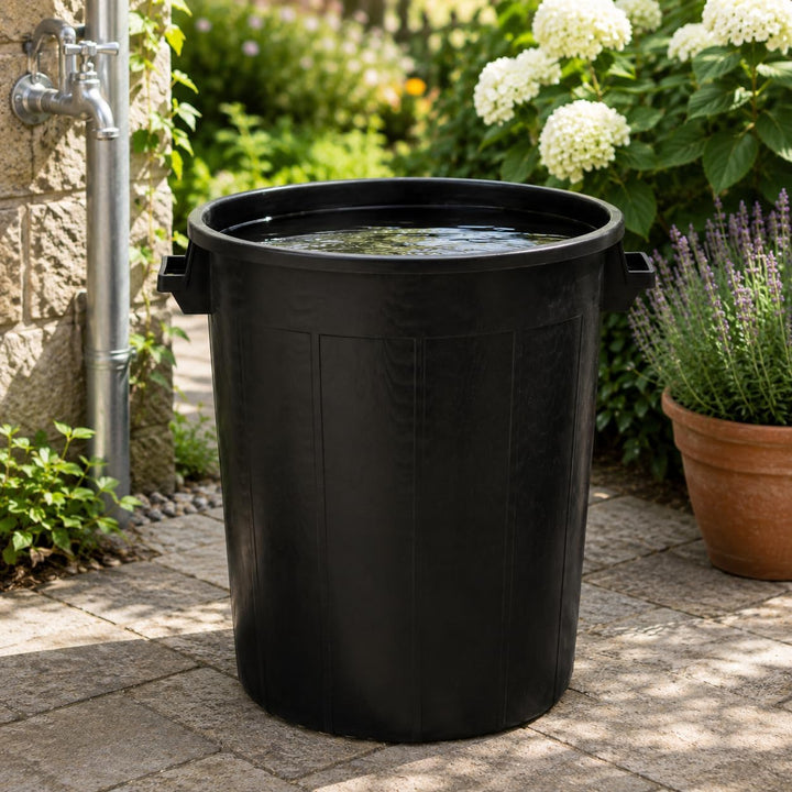 BigDean Universaltonne 100 Liter ohne Deckel Allzweck Tonne Schwarz mit 2 Tragegriffen 100 Liter Ton