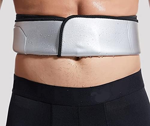 Thermrup Beheizbarer Ferninfrarot Bauchweggürtel Saunagürtel Waist Trainer mit 3 Temperaturstufen, A