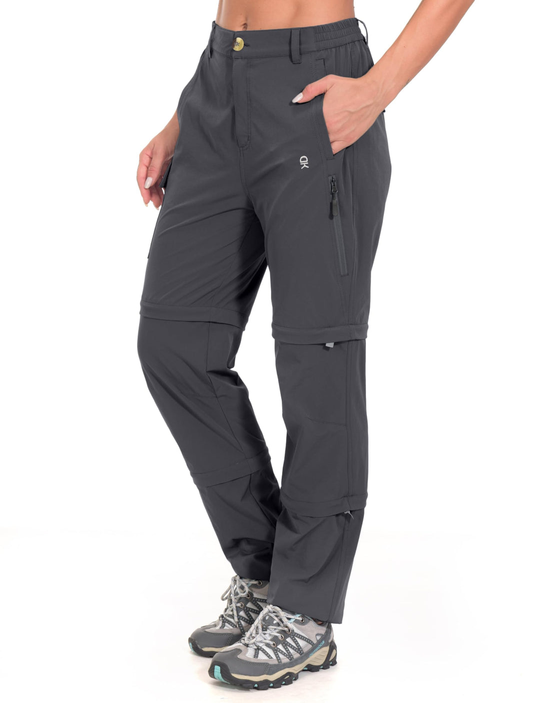 Little Donkey Andy Wanderhose Damen Zip Off Stretch Cabrio Softshellhose Schnell Trocknende mit Reis