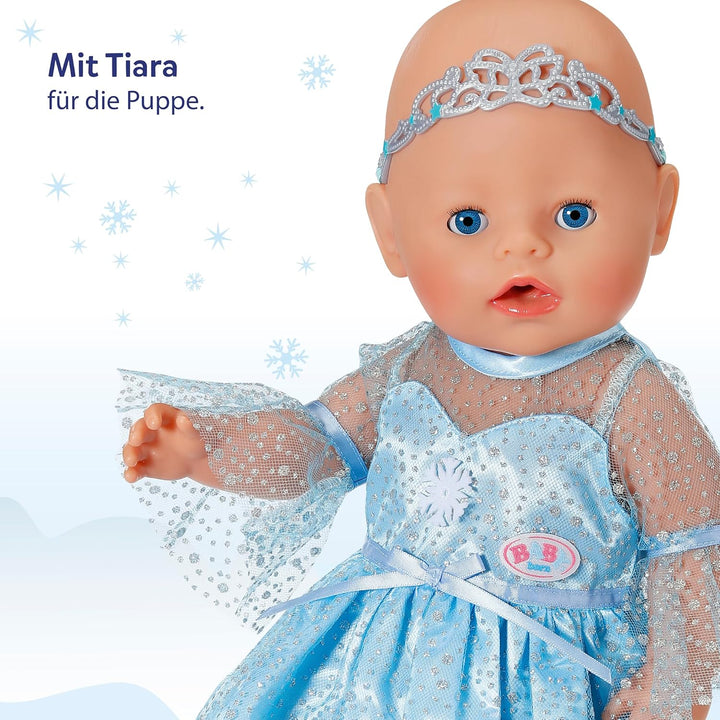 Baby Born Eisprinzessinnen Set mit Glitzerkleid, Tiara und Schlittschuhen für 43cm Puppen