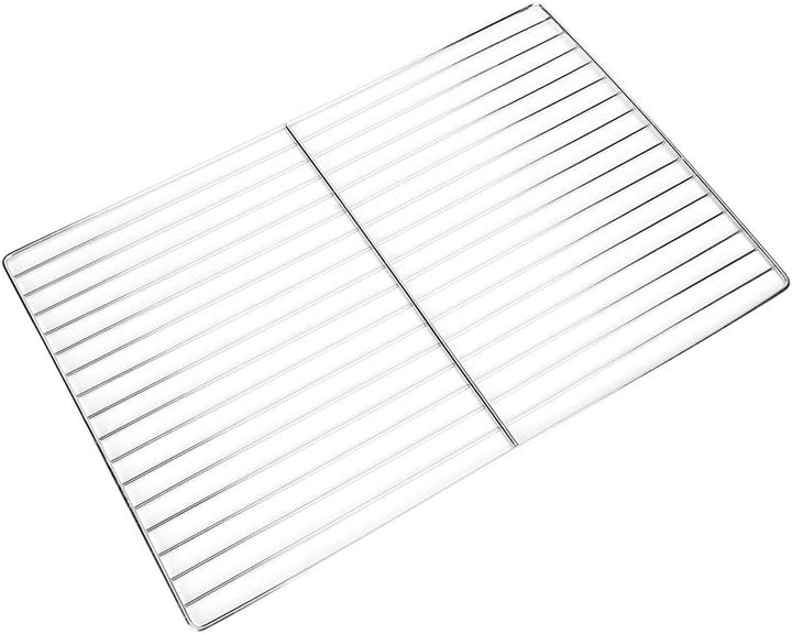 MAGT Grillrost Edelstahl, Silber Edelstahl Langlebiger Antihaft Grillgitter für Grossen Grillofen(30