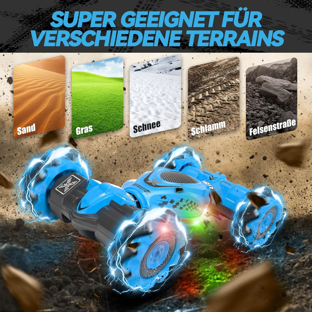 Dysaim Ferngesteuerte Auto mit Handsteuerung Ferngesteuertes Auto RC Stunt Car Drift 2,4 GHz 4WD 360