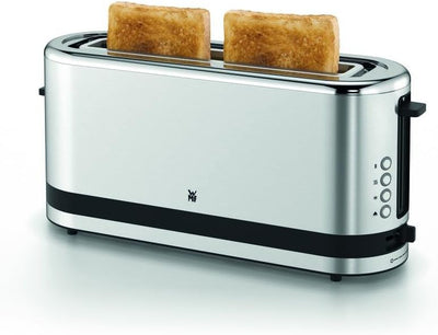 WMF Küchenminis Toaster Langschlitz mit Brötchenaufsatz, 2 Scheiben, XXL, Bagel-Funktion, 7 Bräunung