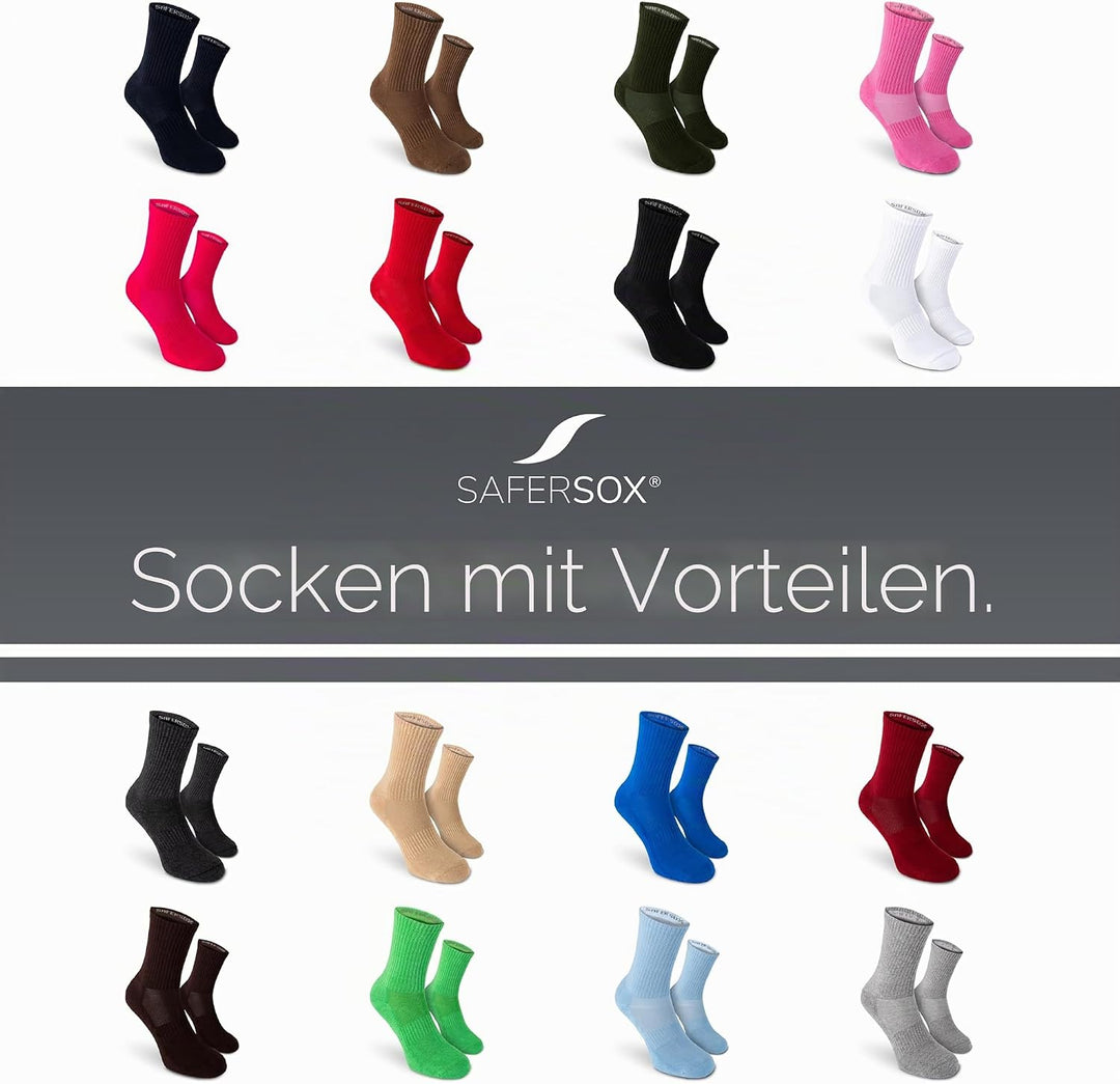 Safersox Sportsocken - Mückenschutz-Socken - in vielen Farben erhältlich! 43-46 3er Vorteilspack Wei