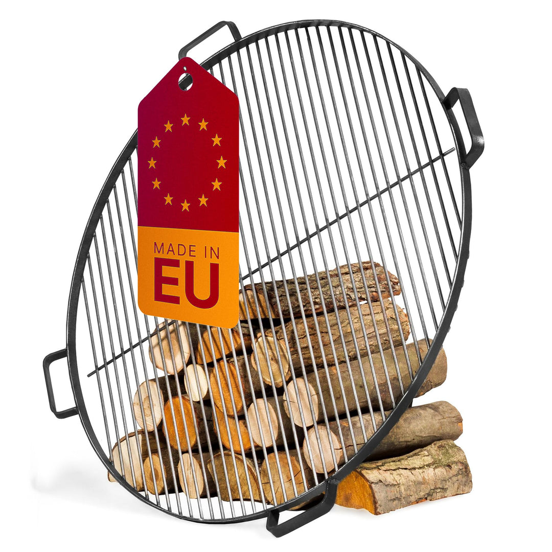 Grillrost Grillgitter Ø80cm für Schwenkgrill aus Rohstahl mit 4 Tragegriffen Grillen Grill von CookK