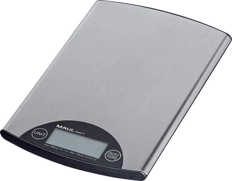 Digitale Briefwaage Maulsteel II, Tragfähigkeit 5 kg, Teilung 1 g, 135 x 14 x 205 mm, hellsilber, in
