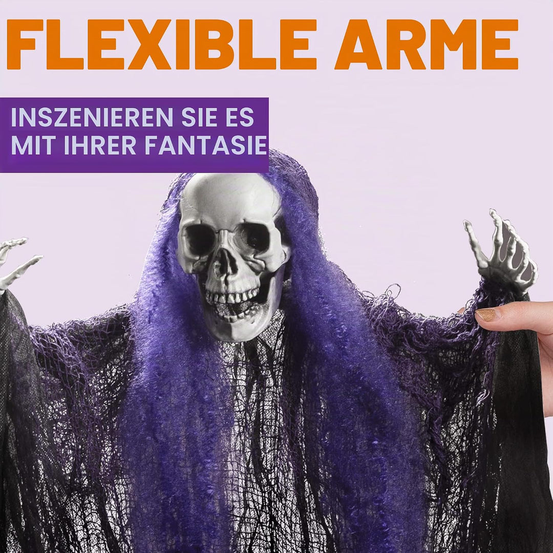 JOYIN Halloween-Sensenmann-Dekoration, 3 Stück, 89,7 cm, Halloween-Dekoration zum Aufhängen, Hallowe