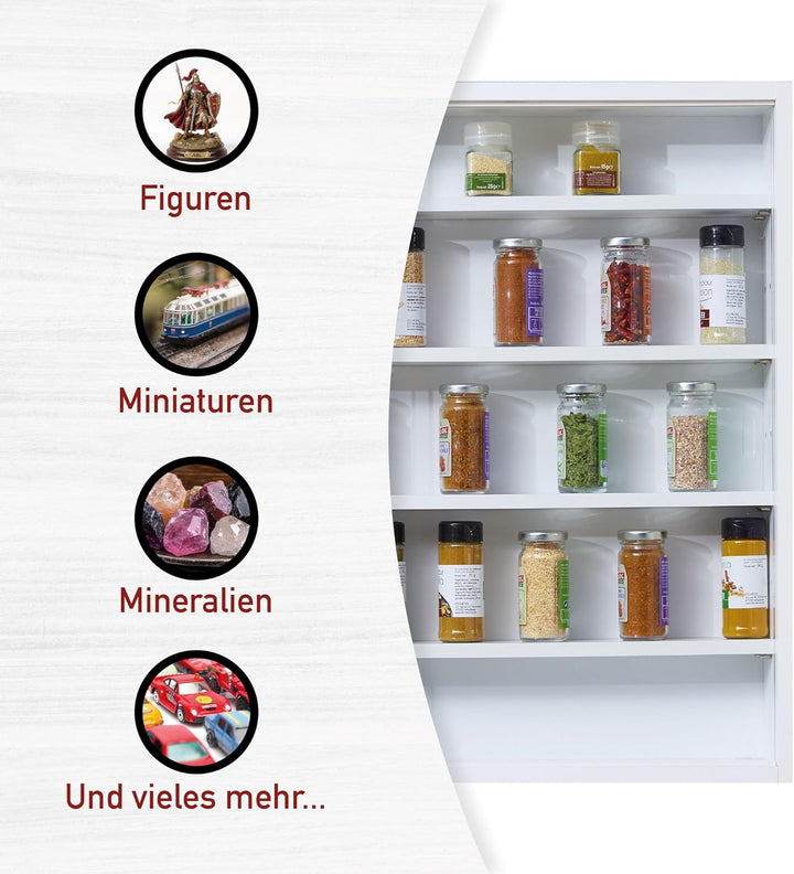 Inter Link - Sammlervitrine - Hängevitrine - Wandregal - Glasvitrine - Wandvitrine - Hängeregal - Sc