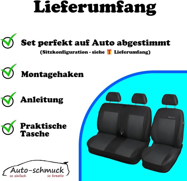 T5 Sitzbezüge nach Mass Autoplanen perfekte Passform Schonbezüge Sitzschoner Velour + Strickpolster