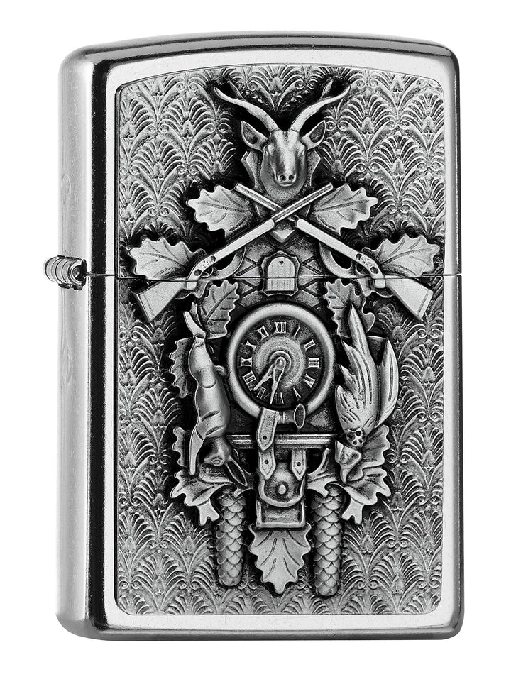 Zippo 2006511 PL 207 Kuckucksuhr Emblem Feuerzeug, Messing, Design, 5,83,81,2